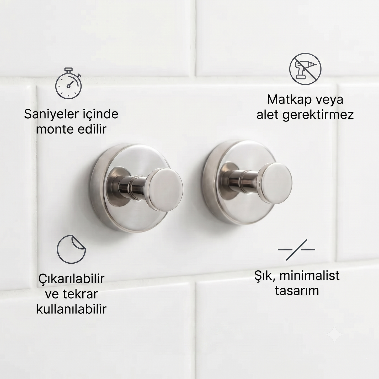 PricelesShine™ Premium Modern Vantuzlu Askı