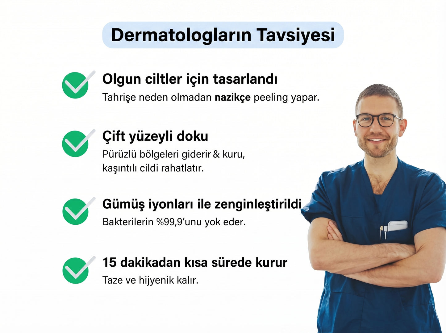 PricelesShineᵀᴿ Peeling Etkili Antibakteriyel Duş Havlusu