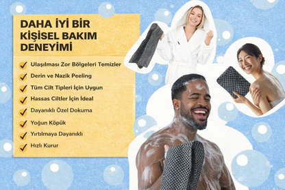 PricelesShineᵀᴿ Peeling Etkili Antibakteriyel Duş Havlusu